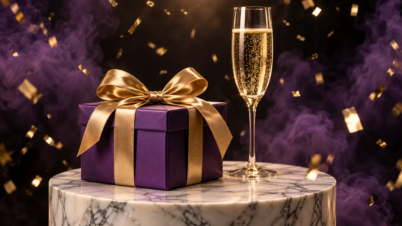 Wrapped gift lit softly, marking the moment a Here2Win Casino bonus activates
