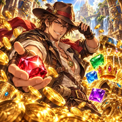 Adventures pokie cover art from BGaming, the anime and magic-themed reel covered in this Here2Win Casino guide