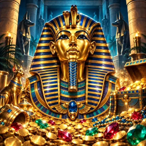 Treasure Tomb reel with Egyptian historical symbols