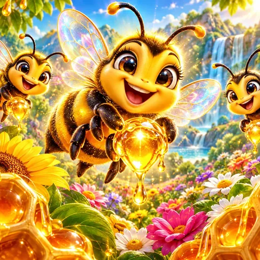 3 Buzzing Wilds pokie cover art showing a nature-themed reel with playing-card symbols